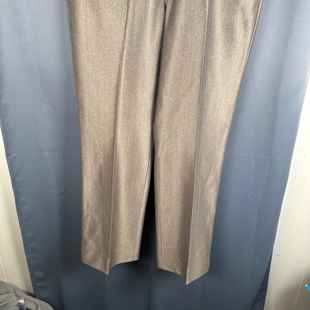 Circle S Mens Vintage Western Dress Pants Tan Textured Polyester Knit 40x30 USA - Picture 6 of 9